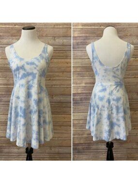 Victoria's Secret PINK | Blue Tie Dye Skater Dress | Size Medium